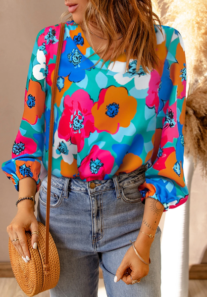 Multicolor Floral Print Top