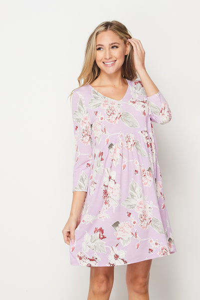 Lilac Floral Dress