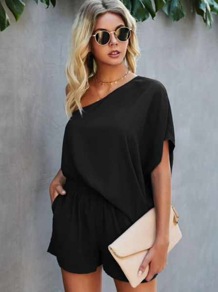 One Shoulder Romper