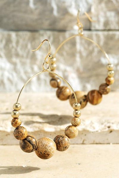 Natural Stone Dangle Earring