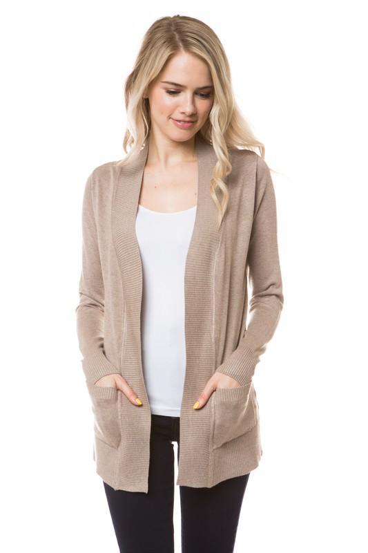 Shorter Length Open Cardigan