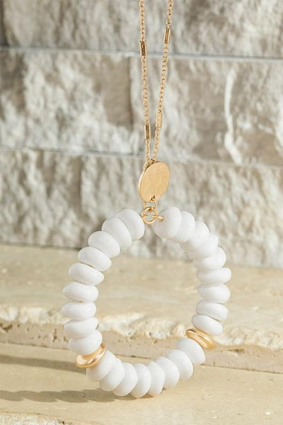 Marble Acetate Beaded Necklace