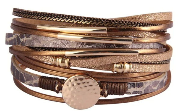 Layered Leather Bracelet