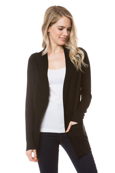 Shorter Length Open Cardigan