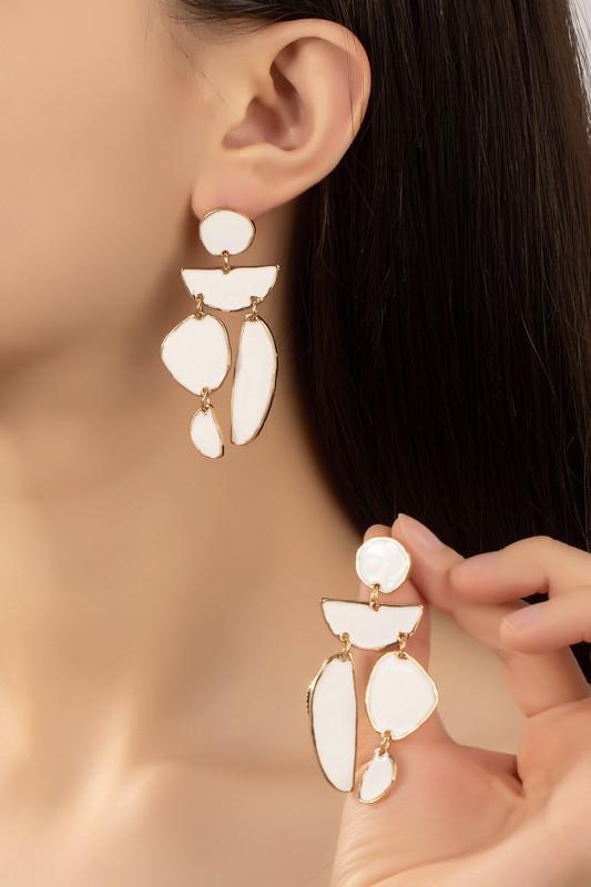 Geo Shape Chandelier Earrings