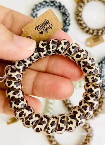 Leopard Coil Hair Tie