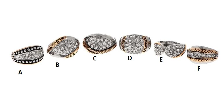 Two Tone Pave Rings