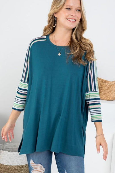 Stripe Contrast Tunic