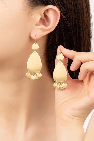 Hammered Teardrop Earrings