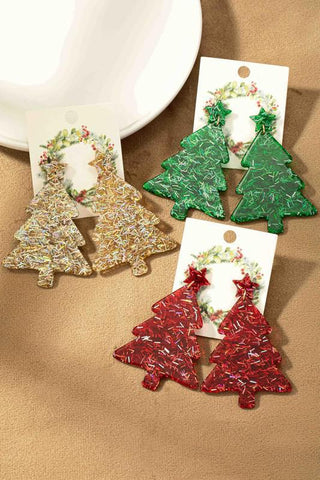 Confetti Christmas Tree Earrings