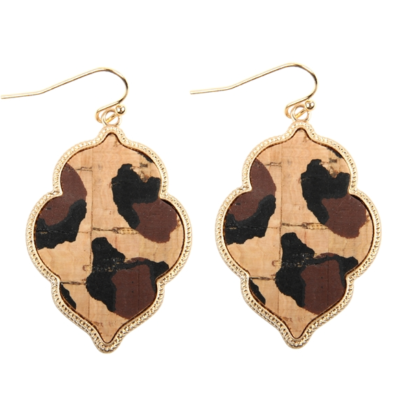 Quatrefoil Cork Hook Earrings