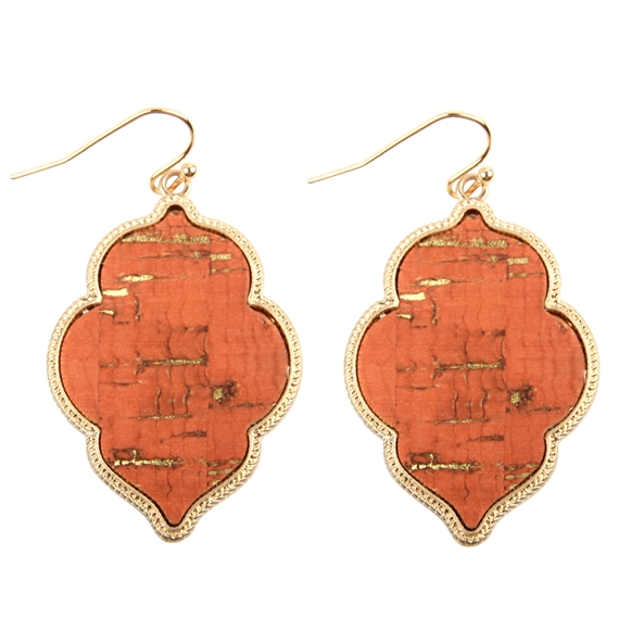 Quatrefoil Cork Hook Earrings