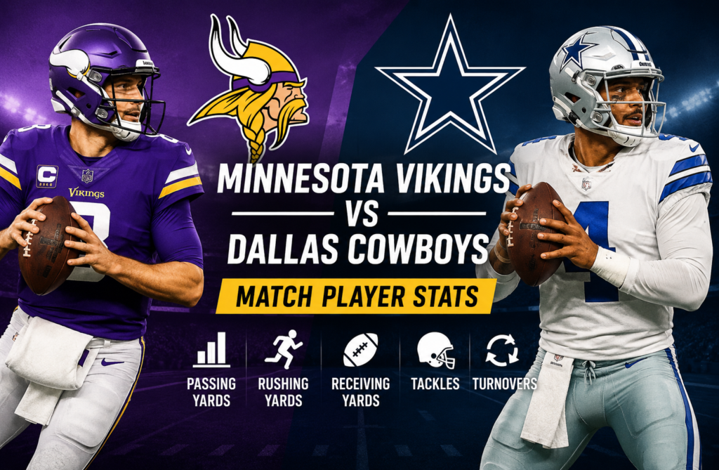 Minnesota Vikings vs Dallas Cowboys Match Player Stats