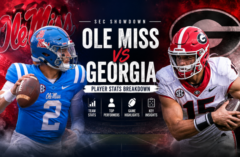 Ole Miss Rebels Football vs Georgia Bulldogs Football Match Player Stats
