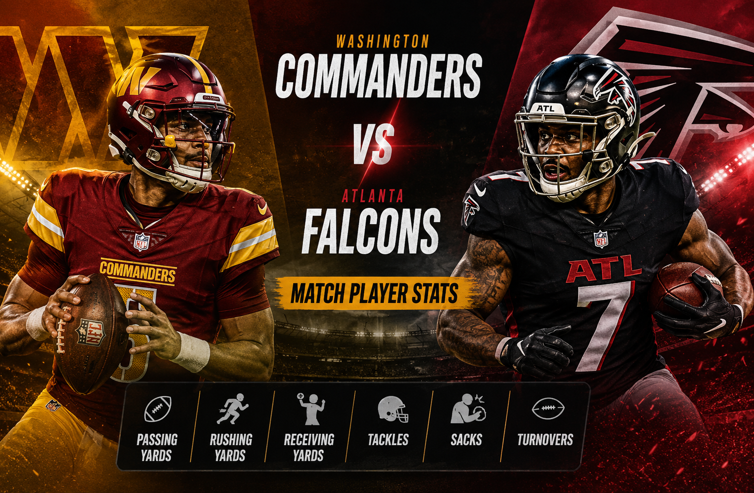 Washington Commanders vs Atlanta Falcons Match Player Stats